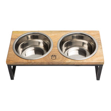 Load image into Gallery viewer, Wood & Metal Elevated Feeder