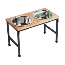 Load image into Gallery viewer, Wood & Metal Elevated Feeder