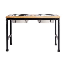 Load image into Gallery viewer, Wood & Metal Elevated Feeder